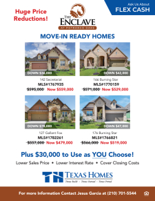 The Enclave at Potranco Oaks Reduced Inventory