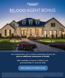 $5K Realtor Bonus in Hallie's Cove!