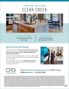 Agent Exclusive Grand Opening in Clear Creek! New Braunfels, TX