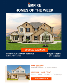 Enjoy Special Pricing on These Select Homes