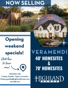 Highland Homes NOW OPEN in Veramendi