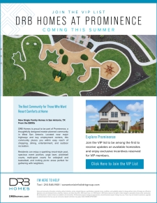 Join the VIP List for DRB Homes at Prominence West San Antonio