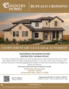 RSVP for Our Complimentary CE Course & Luncheon at Buffalo Crossing!