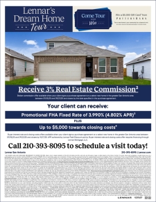Score 3% Commission on Lennar Homes in San Antonio!