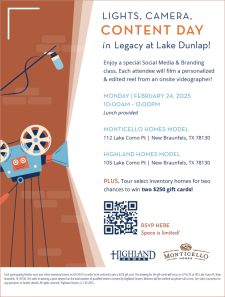 Social Media Content Event in Legacy at Lake Dunlap