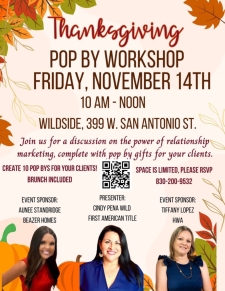 Thanksgiving Pop By Workshop | Brunch Included