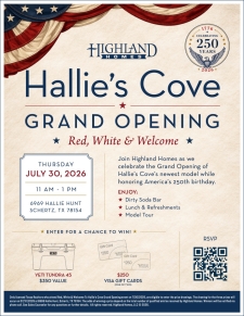 You're Invited: Red, White & Welcome Grand Opening at Hallie's Cove!