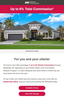 Up to 6% Broker Commission