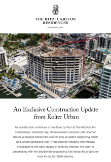A Ritz-Carlton Residences Sarasota Bay Construction Update &ndash; November 2025