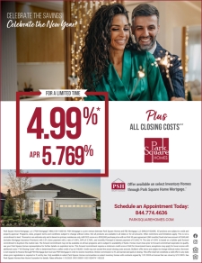 Celebrate New Year Savings in a New Park Square Home!