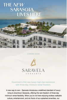 Introducing Saravela, The New Sarasota Lives Here
