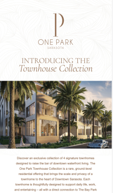 Introducing the One Park Sarasota Townhouse Collection