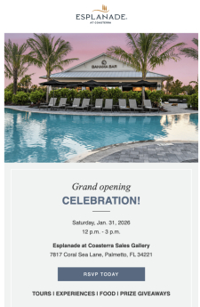 Join us for the Esplanade at Coasterra Grand Opening