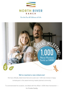 Meet the 1,000th Homebuyers at North River Ranch!