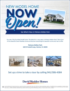 New David Weekley model open in Palmera Wellen Park