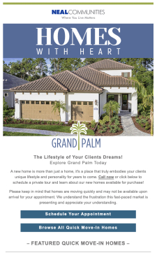 New Homes for Your Clients at Grand Palm!