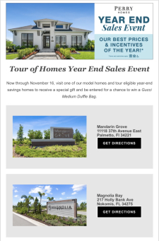 Tour of Homes Year End Sales Event Happening Now!