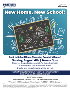 Back to School Home Shopping Event at Villamar!