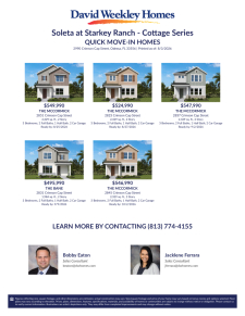 Inventory: Soleta at Starkey Ranch - Cottaage Series QUICK MOVE-IN HOMES