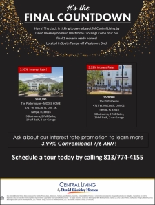 Last Chance for your Client to Own a David Weekley Home in Westshore Crossing – Ask About Our 3.99