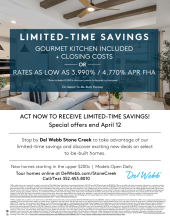 Limited-Time Savings in Stone Creek