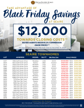 $12K Towards Closing Costs at Seaire Townhomes