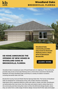 🏡 JUST OPENED: Woodland Oaks by KB Home in Brooksville!