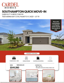 4% Commission on Move-In Ready Home in Manatee County