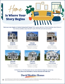 David Weekley City Homes from Bayshore to Riverwalk in South Tampa