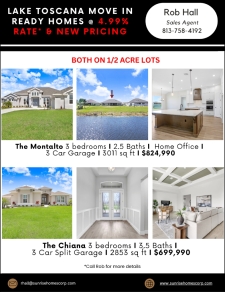 Move-In Ready Homes on 1/2 Acre Lots