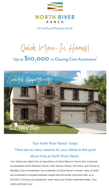 Quick Move-In Homes at North River Ranch