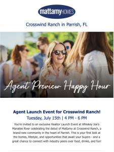 RSVP – Realtor Happy Hour Next Week for Crosswind Ranch